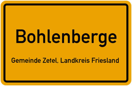 Ortsteil Bohlenberge Ortsschild Bohlenberge