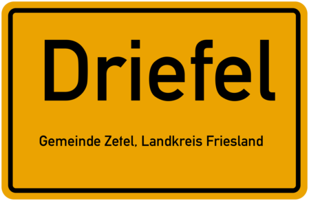 Ortsteil Driefel Ortsschild Driefel