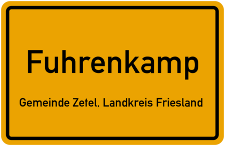 Ortsteil Fuhrenkamp Ortsschild Fuhrenkamp