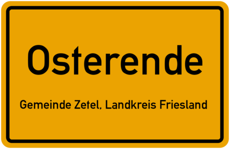 Ortsteil Osterende Ortsschild Osterende
