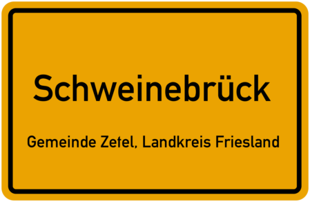 Ortszeil Schweinebrück Ortsschild Schweinebrück